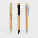 Bamboo pen with wheat straw clip