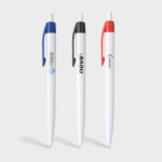 Basic White Pen with Coloured Clip